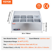 VEVOR Saladette Réfrigérée
