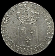 Écu De France 1723 A Louis XV Flan Neuf