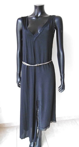 Robe longue noire - robe, mi-longue
