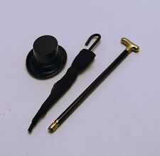 parapluie, canne et chapeau