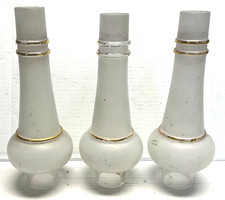 3 VERRES de lampe à pétrole diamètre 53 mm modèle rare