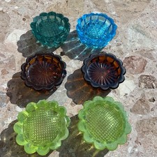 6 grands Réhausseurs, dessous de pied de meubles en verre Moulé Multicolore