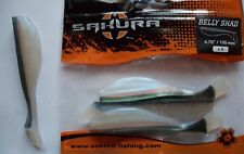 Leurre souple Sakura Belly Shad 12cm Natural Green Back
