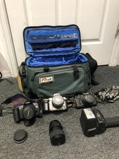 Camera bag w/ 3 Cameras Fujica