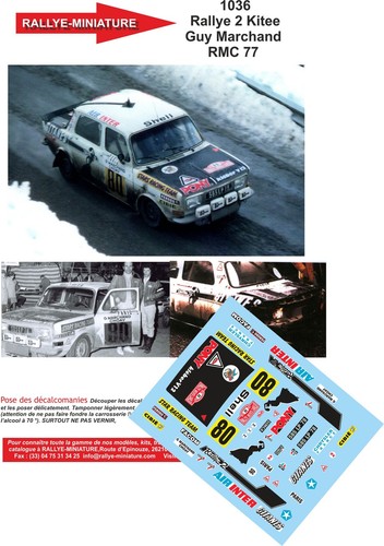 Decals ref 1036 simca - 1036,