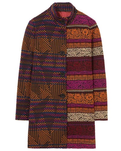Desigual embroidered fall coat - fall,
