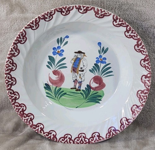 Ancien plat creux amand - creux,