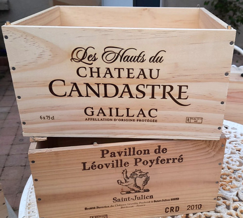 Caisses vin vides en bois - a,