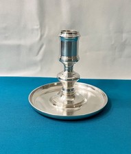 Bougeoir CHRISTOFLE modèle ALBI métal argenté chandelier bougie 12 cm table