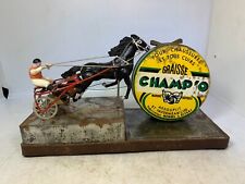 ANCIENNE BOITE PUBLICITAIRE DE MARQUE GRAISSE CHAMP'O DECOR JOCKEY ET CHEVAL