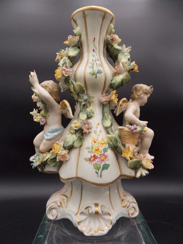 Saxe vase porcelaine decor - porcelaine,