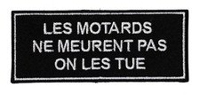 Patche écusson biker motard inscription Français thermocollant patch