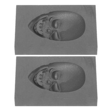  Lot de 2 moules de moulage en graphite en forme de crâne pour la fusion de