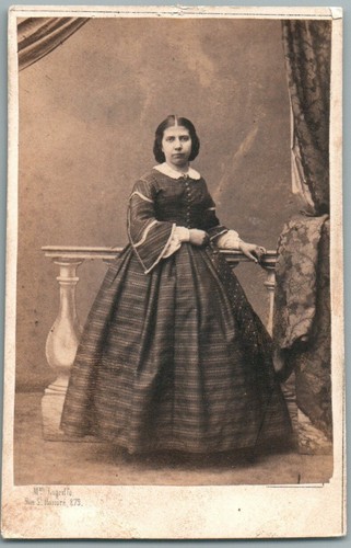 Cdv 1860 femme robe - cdv, à