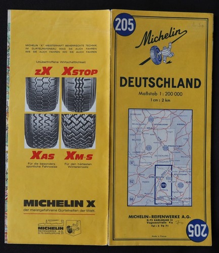 Carte michelin 205 deutschland - michelin,