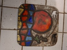 Beau Dessous De Plat Signé Mazema Vallauris