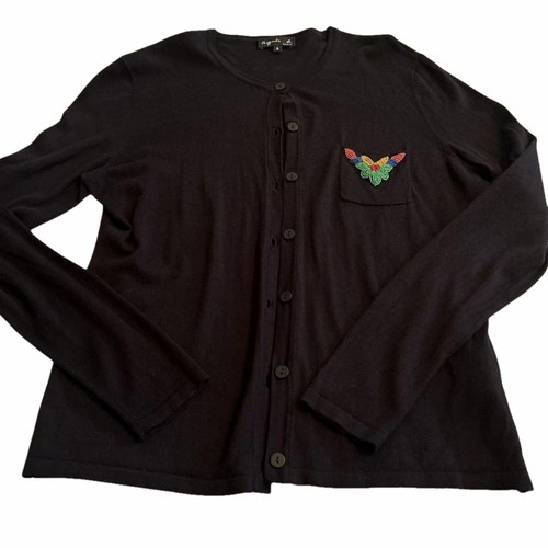 Agnes bead embroidery black - bead,