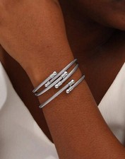 3X Bracelet Torsadé Gris