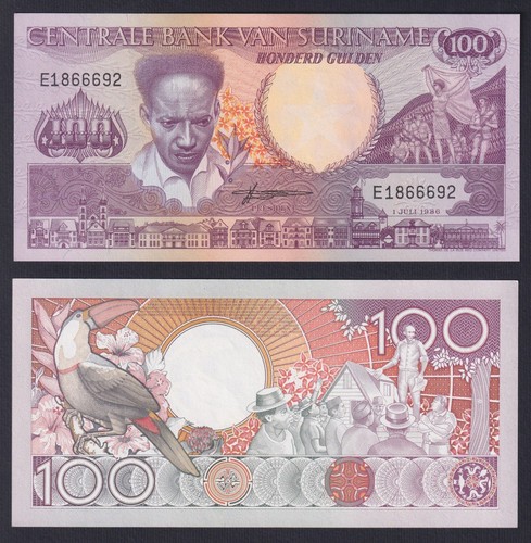 Billet banque suriname - de, 100