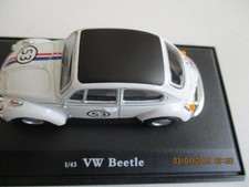 MINIATURE VOLKSWAGEN COX BEETLE  1/43 BLANCHE CHOUPETTE N°53