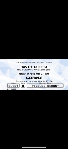 Place concert david guetta - david,