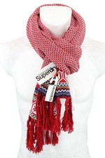 Superdry Nordic Long Écharpe Homme Taille Unique Laine Angora Mélange à Motifs