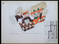 ART DECO FRANÇAIS, BAR ET BOUTIQUE À PARIS - POCHOIR 1930 - CAZALIÈRES
