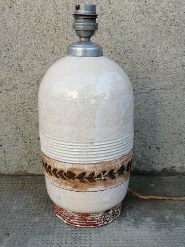 Ancien pied lampe - , céramique