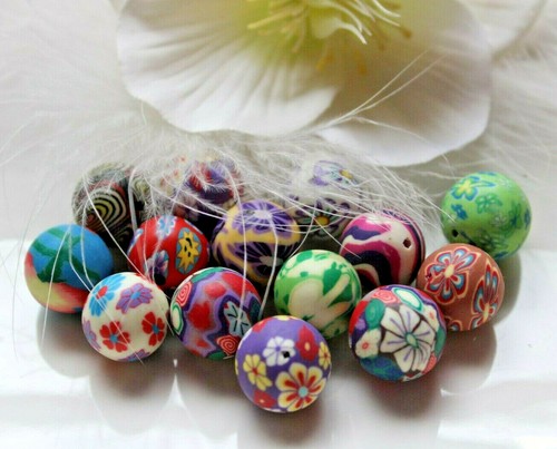 Perles fimo colorées - 50,