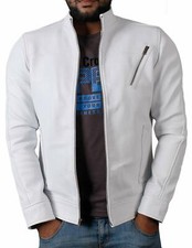 Nouveau Veste En Cuir Blanc