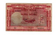 VIETNAM SUD SOUTH VIET NAM Billet 10 DONG 1955 P3   BON ETAT.