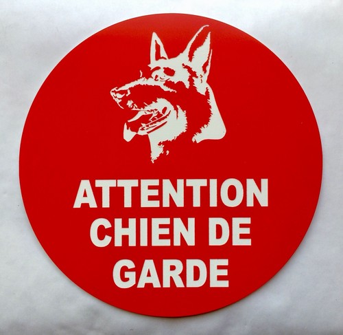 Panneau attention chien - chien, de