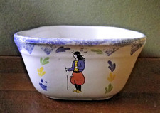 Grand plat moule à gâteaux ou pâtés poterie CCF décor Breton