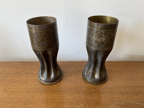 Paire vase ancienne douille - vase,