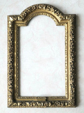 Cadre baroque bois sculpté et doré 17ème siècle, époque Louis XIV, legno dorato
