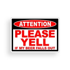 Autocollant drôle bière