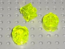 3 x LEGO TrNeonGreen round brick 3941 6116 / set 6198 4990 7707 10191 3677 6958 
