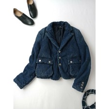 Tricot COMME DES GARÇONS Tricot Veste En Jean Matelassée Bleue Marine M