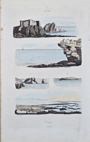 Gravure aquarellée xixe - gravure,
