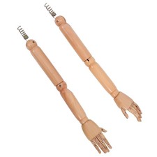  1 paire de bras de mannequin : bras en bois articulés avec articulations