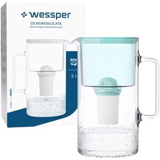 Carafe filtrante en verre 2,5L