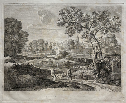 Paysage phocion gravure - paysage,