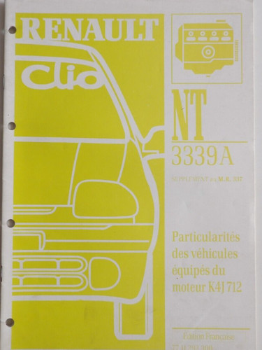 Manuel atelier renault nt - manuel, d'atelier