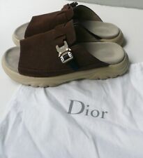 DIOR H TOWN - Mules daim cuir marron Homme T44 IT TBE