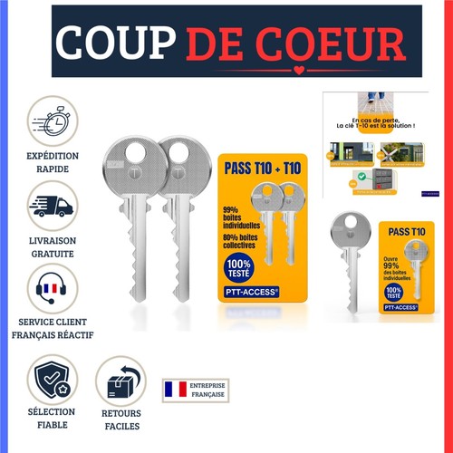 Clés passe ptt t10 lot - clés,