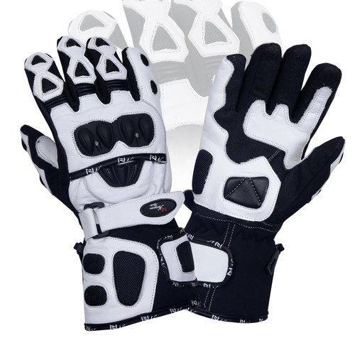 Gants moto cuir - de,