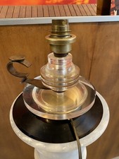 Lampe De Table Plexiglass Et Laiton 1970