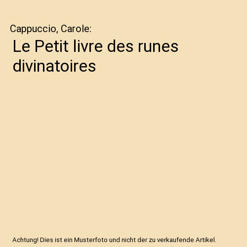 Petit livre des - le, runes