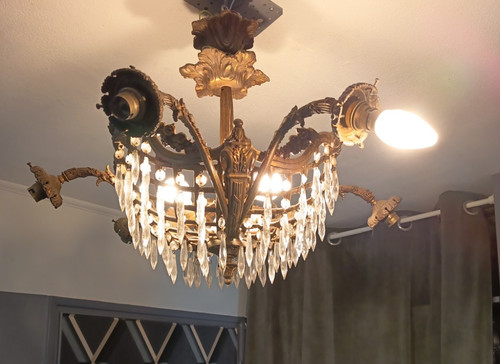 Ancien lustre plafonnier - lustre,