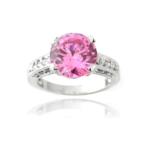 925 argent 4ct - rose, clair